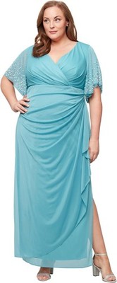 Alex Evenings Womens Long Empire Waist Mother of The Bride Dress  18W