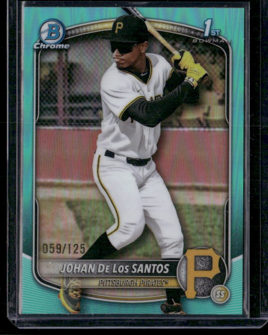 2025 Bowman Chrome #BCP-163 Johan De Los Santos Prospects Aqua #/125