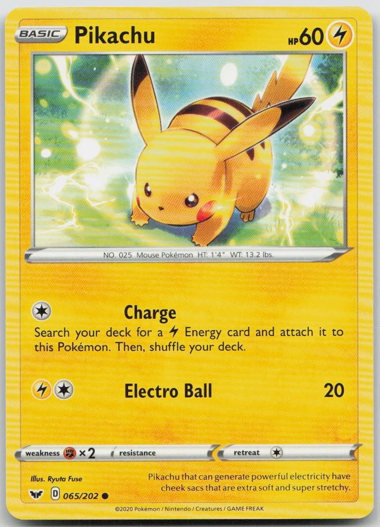 basic pikachu pokemon card value V SWSH198 Sword & Shield Promos Original English Promo Glossy + Card Saver Friki Monkey : Toys & Games Pokémon Hit Points60 HP Form Pikachu Paldea Evolved Pokemon Card