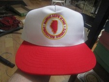 Vintage  Illinois Fire Ass'n 5 Panel Snap Back Nissun Truckers Baseball Cap Hat
