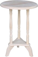 Round Plant Table, L: 16 x W: 16 x H:23, Unfinished