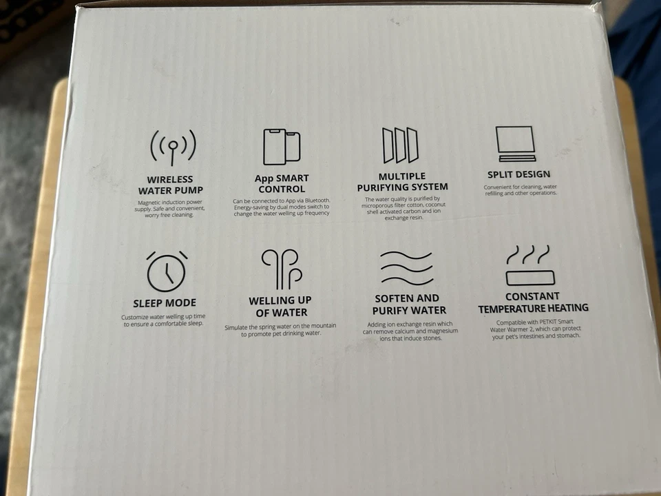 Petkit Eversweet Solo 2 Perro/Gato Inalámbrico Inteligente Bluetooth Mascota Fuente de Agua 2L Foto 2 de 4