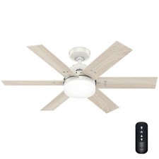 Hunter Fan 44 in Contemporary Fresh White Ceiling Fan with Remote and Light Kit