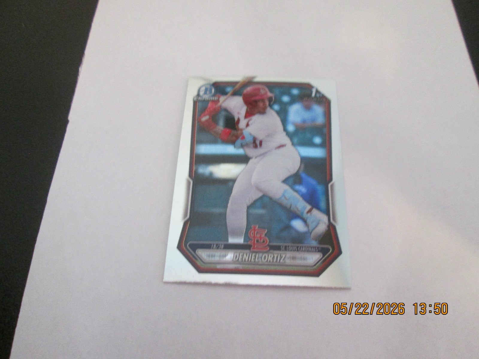 DENIEL ORTIZ CARDINALS 2026 BOWMAN CHROME 1ST BOWMAN CARD #BCP-22