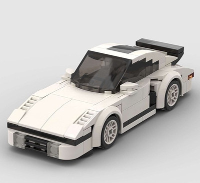 Custom MOC White Porsche 930 Turbo Car 169 Pieces Building Brick Car