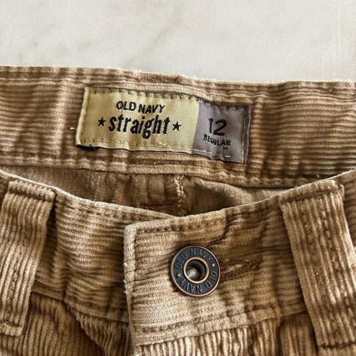 Old Navy Pants Boys SIZE 12 REG brown Corduroy Straight Leg - Picture 2 of 4