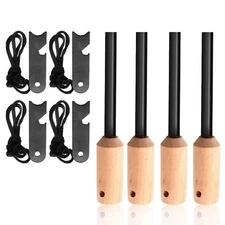 4 Pack 5/16 Ferro Rod Fire Starter with Multi Tool Striker Flint and Steel Su...