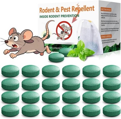 Natural Rodent Repellent Peppermint Sachets 24 Pack Mouse Mice Pest - US