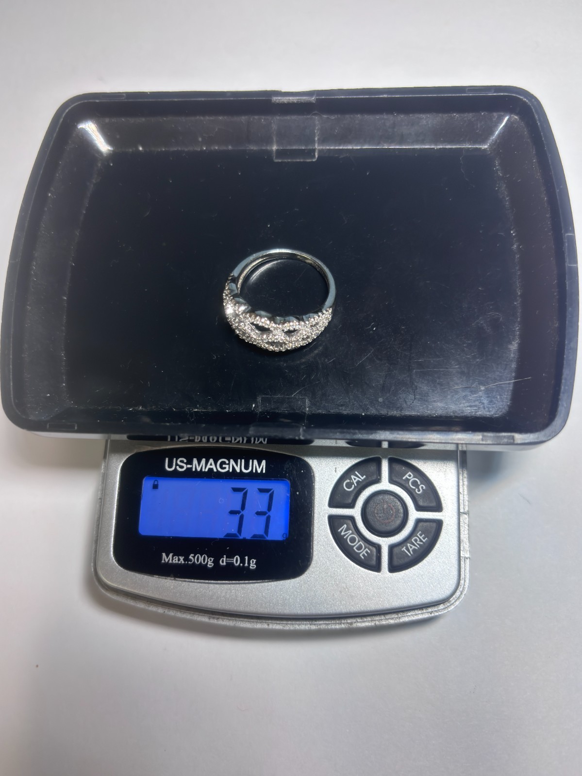 Sterling Silver CZ Double Interlocking Waves Ring… - image 6