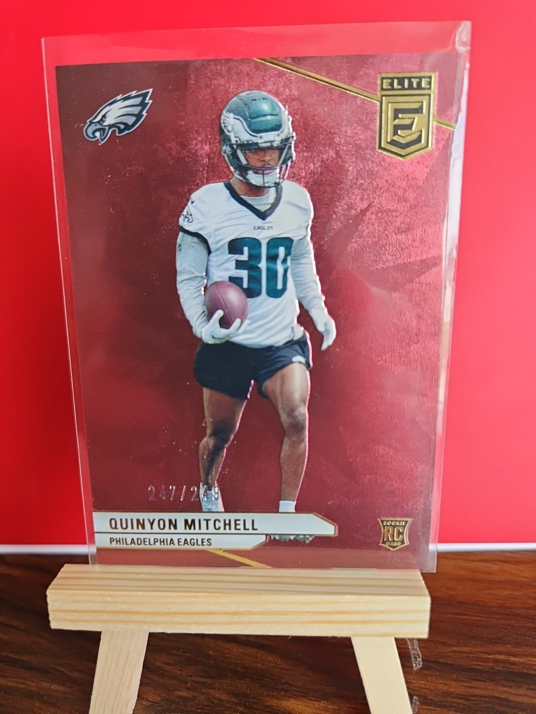 2024 Donruss Elite #147 QUINYON MITCHELL - Red RC # /249 Philadelphia Eagles