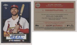 2021 Topps Chrome Platinum Anniversary Dylan Carlson #PA-DLC Rookie Auto RC
