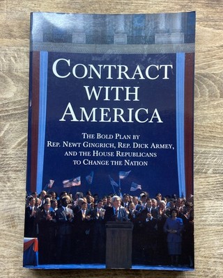 Contract With America The Bold Plan Paperback Book Newt Gingrich