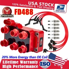 New Ignition Coil & Spark Plug & Wire Set For Ford Jaguar Mazda Mercury V6 FD488