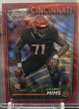 AMARIUS MIMS #4/5 Red Wave Refractor ROOKIE CARD Topps Chrome - NFL Bengals 