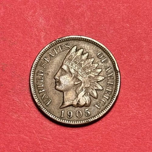 (1) Beautiful Antique 1905 Indian Head Cent/Penny XF-EXTRA FINE