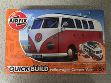 Airfix QUICKBUILD VW Camper Van Model Kit No Glue Red/White 5+ J6017