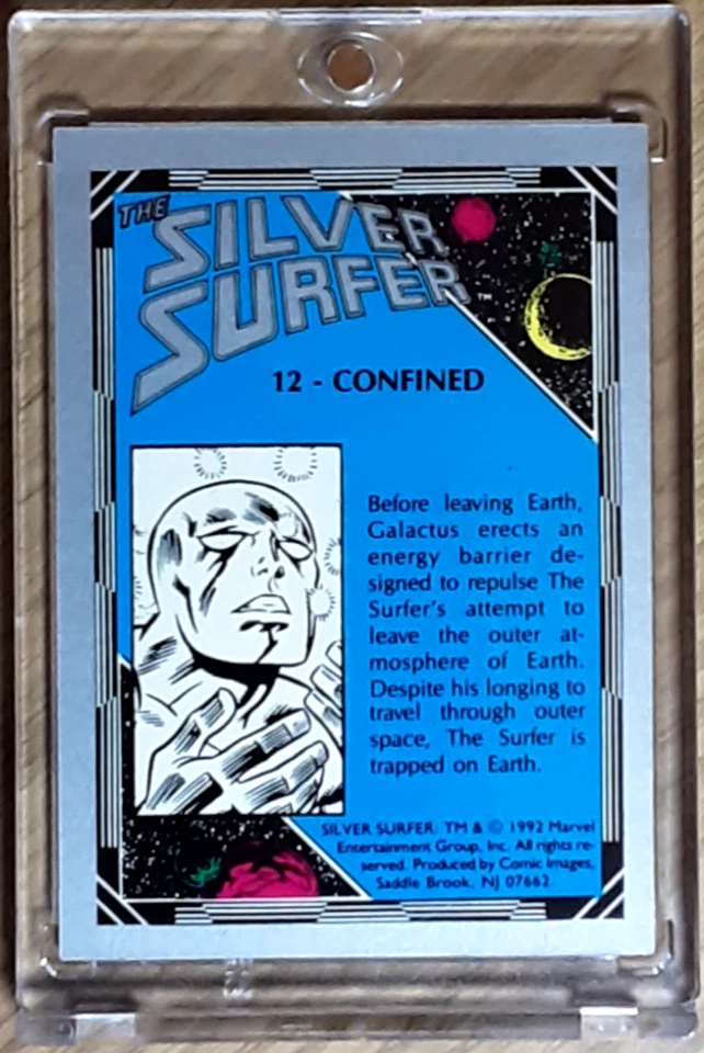 1992 Marvel Silver Surfer Prisma Karte 12 CONFINED. - Bild 2 von 3