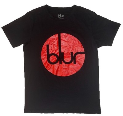 Blur Band Circle Logo UK Made T Shirt Adult L Indie Rock Brit Pop Black Tee