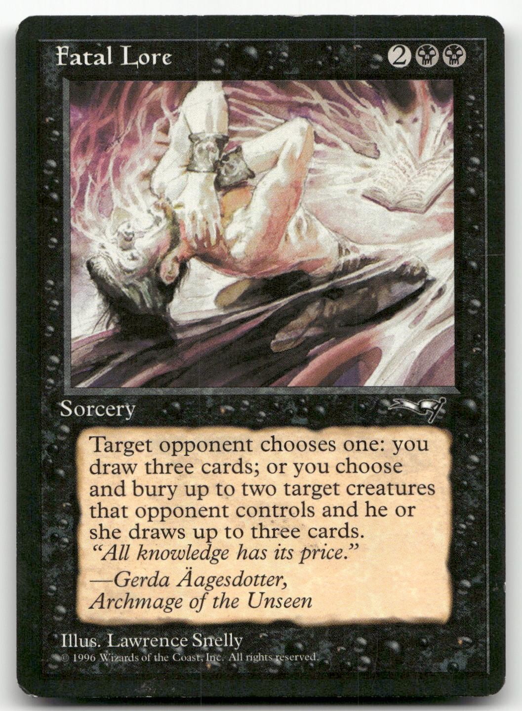 Fatal Lore Rare Alliances Magic: The Gathering Lightly Played
