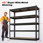 Garage Shelving Heavy Duty 3000 LBS 5 Tier Storage Shelves Metal Organizer Rack