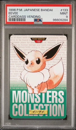 PSA 9 Eevee 133 Pokemon Carddass Bandai Vintage 1996 Pocket Monsters Green