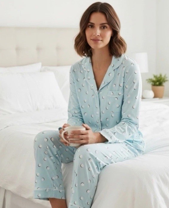 Kate Spade Aqua Dot Pajama Set XL