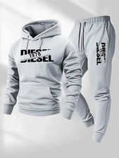 2025 Men  S Hooded Tracksuit Set Autumn Winter Sportswear Hoodie  Pants Outfit