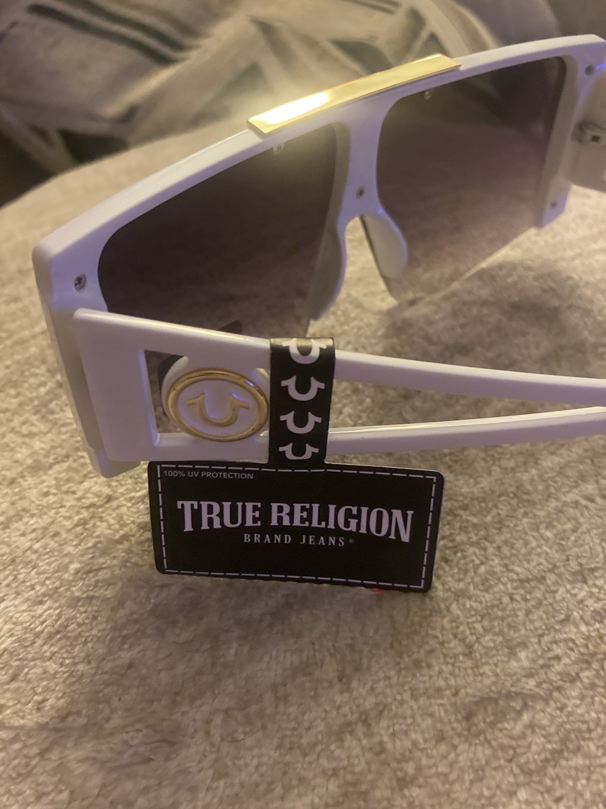 True Religion NWT Women’s NWT Sunglasses White Oversized TR56852XK-1F NEW image 4
