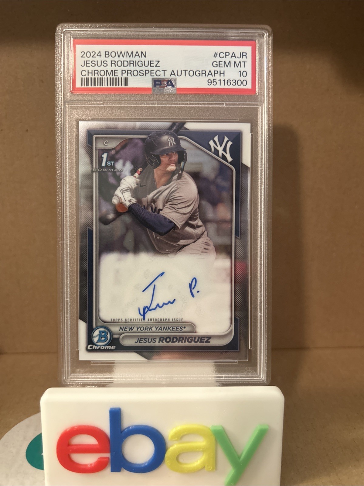 2024 Bowman Chrome Jesus Rodriguez 1st auto PSA 10 Yankees Prospect CPA-JR
