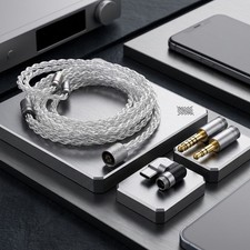 Typ-C 3-in-1 Audiokabel mit 3,5 mm und 4,4 mm Steckern Silber Kupfer – Bild 12