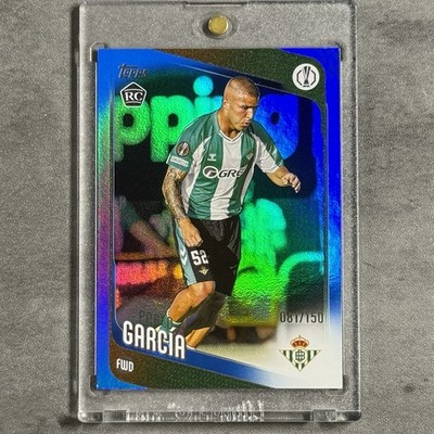 Pablo Garcia 2025-26 Topps UEFA #174 Blue Holo Foil /150 Rookie RC Real Betis