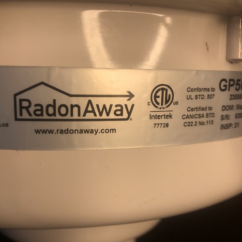 Ventilador de mitigación de radón RadonAway 23005-1 GP501, 3" blanco - nuevo (caja abierta) - Imagen 4 de 12