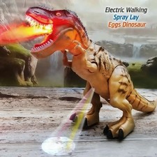 Electric Walking Dinosaur Toy Large Robot with Light Sound Spray Egg for Kids US