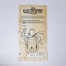 Vintage 1977 Ideal Toy Electroman Action Figure INSTRUCTION SHEET ONLY Ephemera 