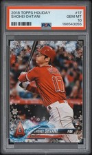 166543055 Shohei Ohtani 2018 Topps Holiday #HMW17 Rookie RC PSA 10