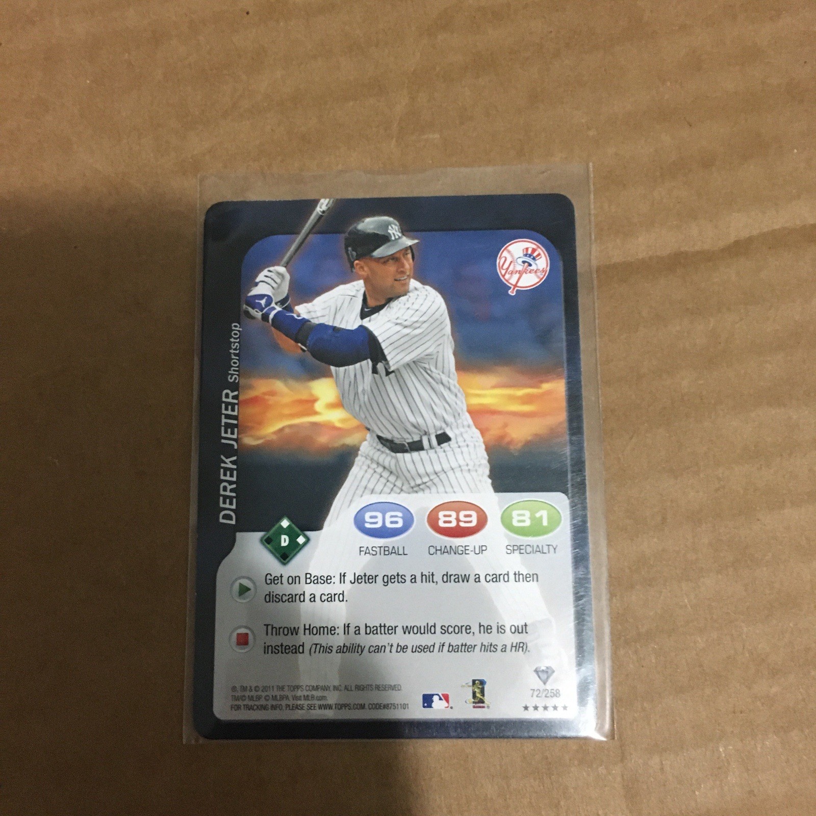 2011 Topps Attax - Derek Jeter #72 New York Yankees