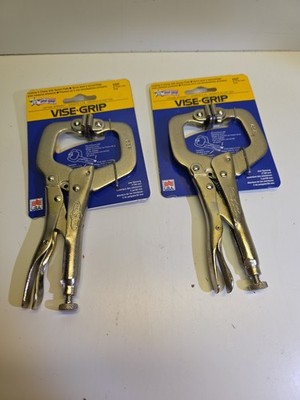 Irwin Vise-Grip 6SP The Original Locking C-Clamps with Swivel Pads Set Of 2 New