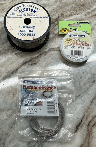 Jewelry Wire Lot Acculon 7 Strand Beadalon String Beadalon Memory Lot