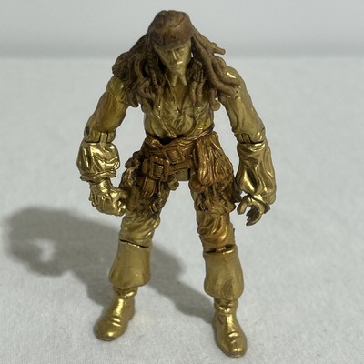 Disney PIRATES OF THE CARIBBEAN Gold 4'' JACK SPARROW Action Figure