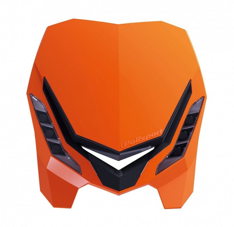 Plaque phare POLISPORT E-Blaze orange pour moto enduro et cross