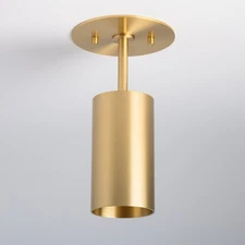 Modern Semi Flush - Brass Light Fixture - Mid-Century Modern Flush Mount - Sem