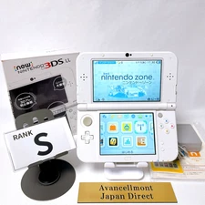 【Dual IPS w/Box】New Nintendo 3DS XL LL Pearl White NTSC-J Console Rank S Tested