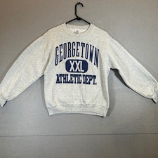 Jerzees Super Sweats Sweatshirt Georgetown Athletic Gray Vintage Made in USA
