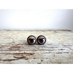 Vintage Doll Sleep Eyes: Brown Moving Eyes, Metal Backs - Size 13