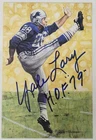 Yale Lary Signed Autographed NFL HOF Goal Line Art Card GLAC VIKINGS