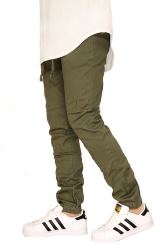 NEU HERREN STRETCH TWILL SKINNY CHINO JOGGERHOSE GRÖSSE S-5XL BIKER - Bild 4 von 25