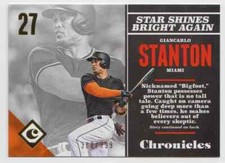 2017 Panini Chronicles Gold Giancarlo Stanton 388/999 Miami Marlins #13