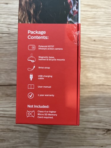 Polaroid Action Camera 720p 12.1mp Waterproof Rechargeable Battery Mountable NEW - Picture 9 of 13