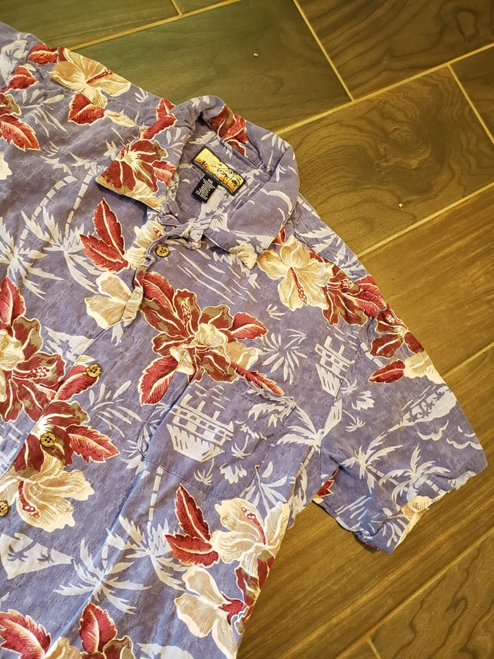 Camisa Havana Jacks Café Hawaiana Para Hombre Talla 2xlarge Abotonada Manga Corta 2XL Foto 2 de 4