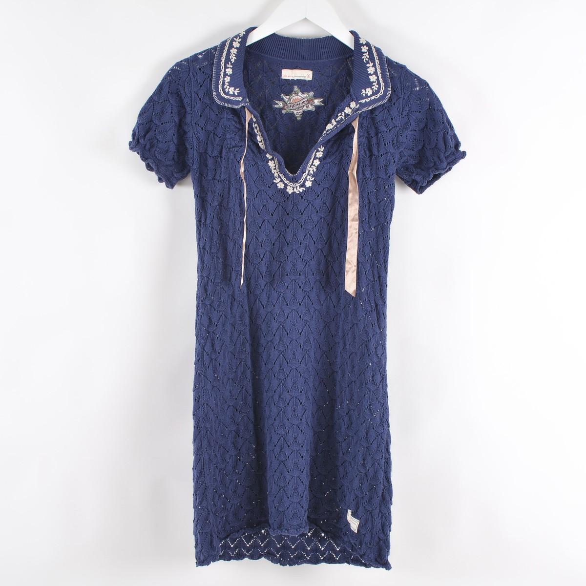 crochet collar mini dress Crochet Collar Mini Dress